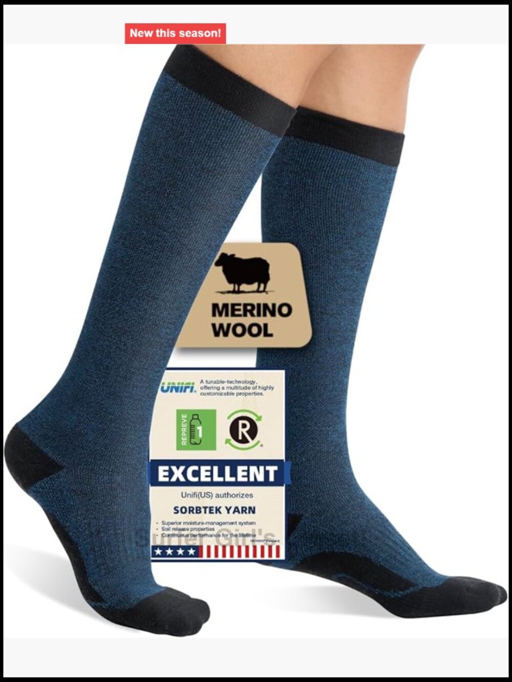 Unisex Merino Wool Compression Socks 15-20 mmHg for Travel